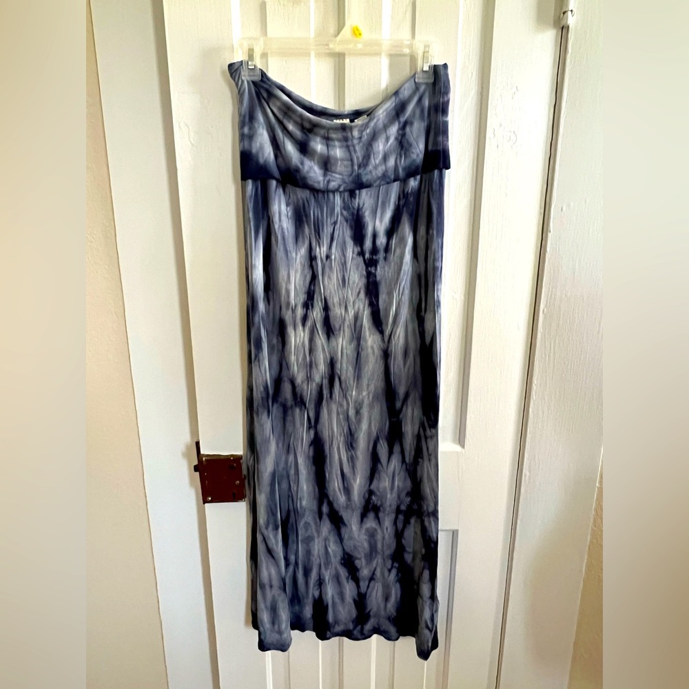 ⭐️ Roxy Star Crossed Tie Dye Maxi Fold over Skirt / Dress Color: Smoke Signals M